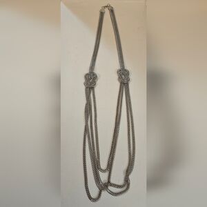 Silver Braided Rope Necklace